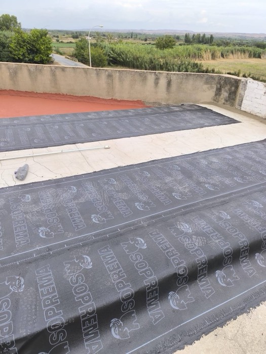 Impermeabilización de terraza con lámina asfáltica - Reformas Marian Zaragoza