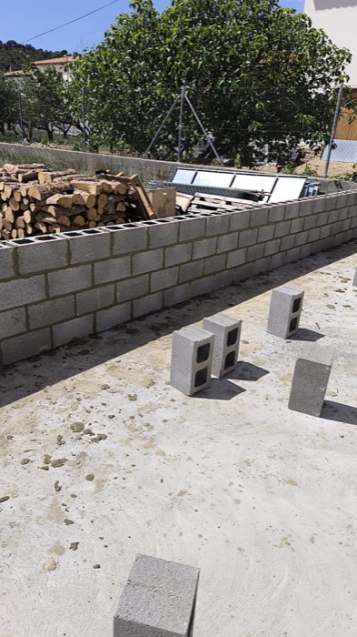 Muro de bloque de hormigón - Reformas Marian Zaragoza